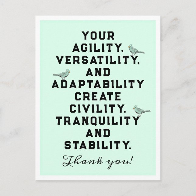 Personalvärdering Vykort (Framsida)