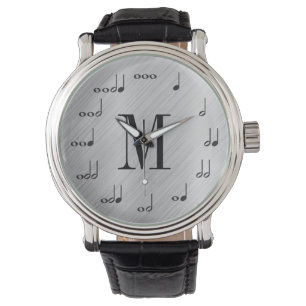 Personalzied Monogrammusik noterar Armbandsur