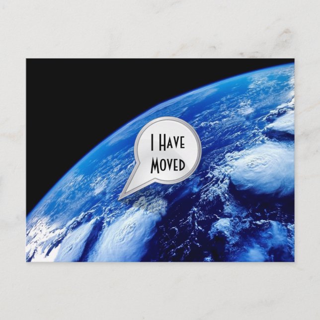 Personanpassad Jag Har Flyttat Vykort (Framsida)