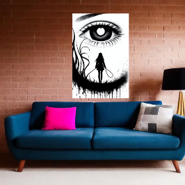 Personen och Öga | AI Art Poster