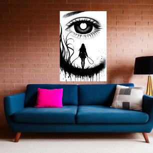 Personen och Öga AI Art Poster