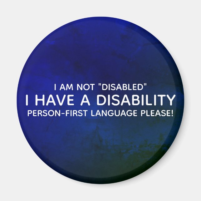 Personens första handikapp magnet (Framsidan)