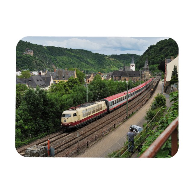 Personenzug in St. Goar Magnet (Horisontell)