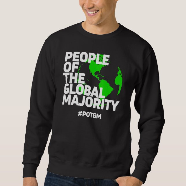 Personer i den globala majoritetspartiet Potgm Lång Ärmad Tröja (Framsida)