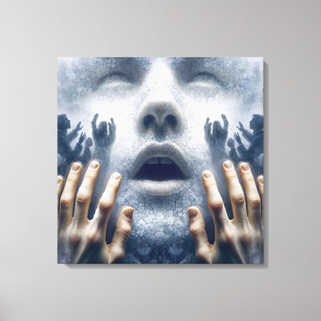 Personer i nöd canvastryck (Framsida)