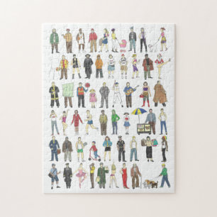 Personer i NYC New York City Art Puzzle Pussel
