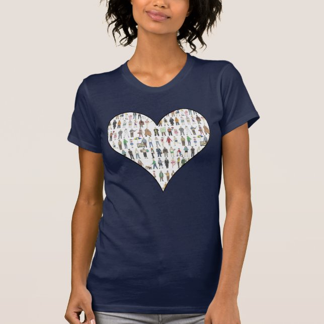 Personer i NYC New York City Citizen Heart Tee (Framsida)
