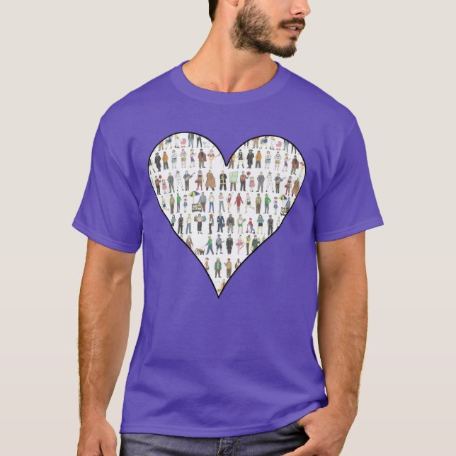 Personer i NYC New York City Humans Heart Tee (Framsida)