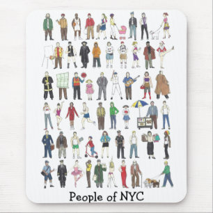 Personer i NYC New York Yorker City Mousepad Musmatta