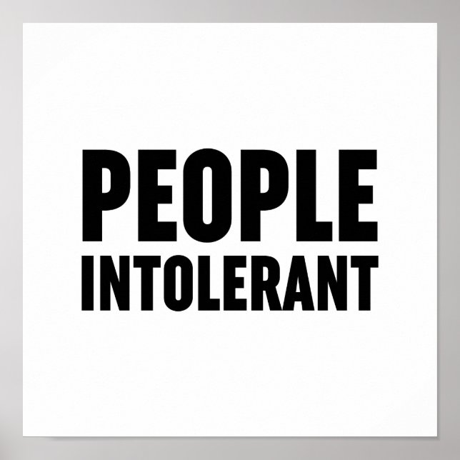 Personer intoleranta poster (Framsidan)
