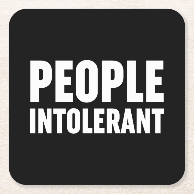 Personer intoleranta underlägg papper kvadrat (Framsidan)