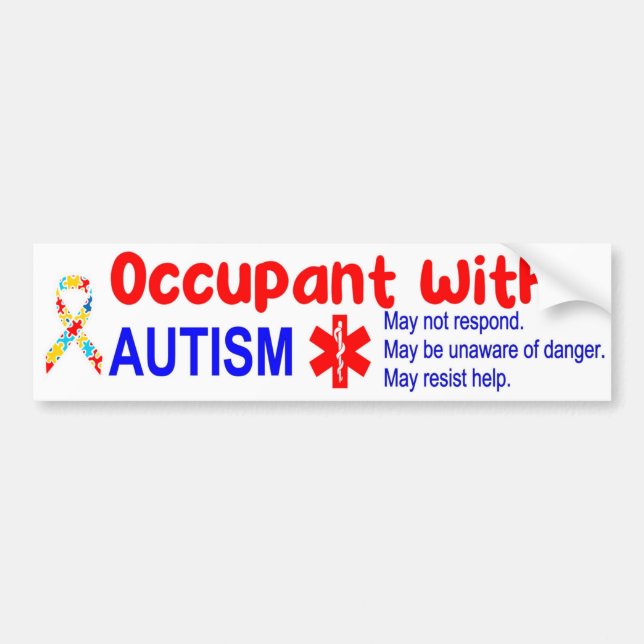 Personer med autism bildekal (Framsidan)