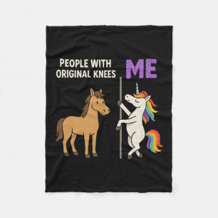 Personer med originella knölar och mig Unicorn Hor Fleecefilt