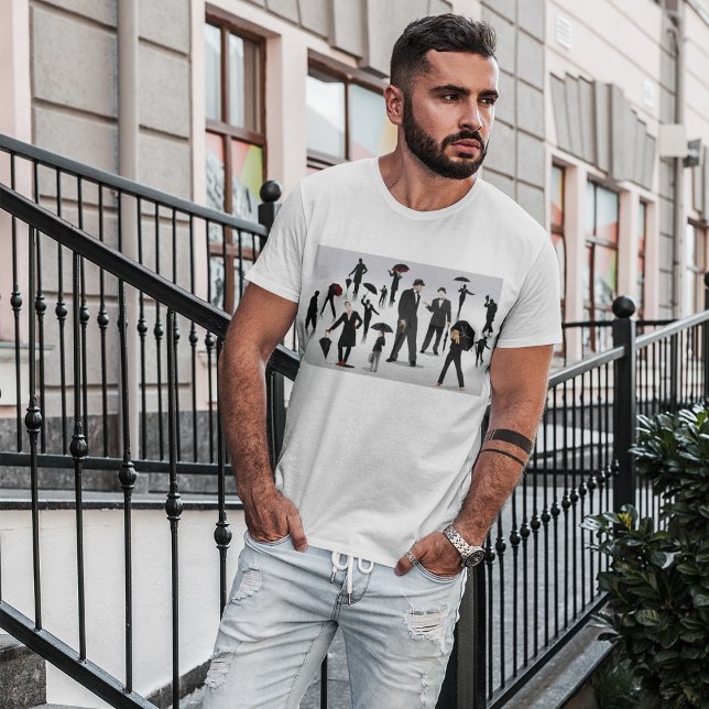 Personer med paraplyer t shirt (Skapare uppladdad)