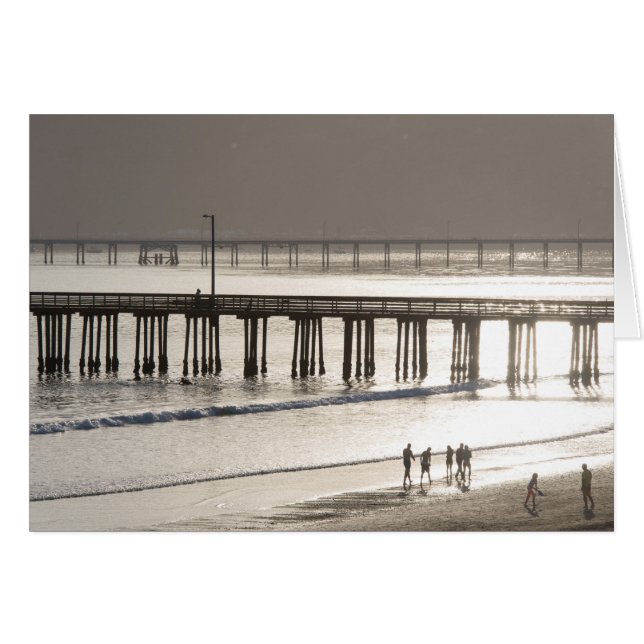 Personer som äter Avila Beach Hälsningskort (Framsidan Horizontal)