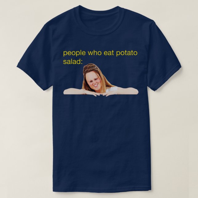 Personer som äter potatis Salad T Shirt (Design framsida)