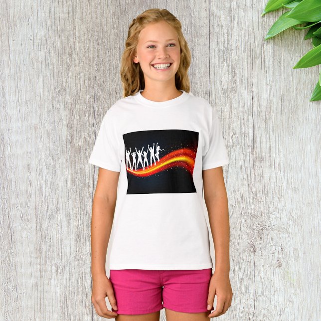 Personer som dansar Silhouettes Girls T-Shirt (Skapare uppladdad)