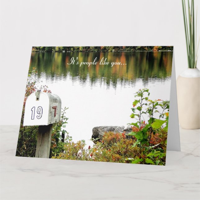 Personer som du, volontäruppskattningskort tack kort (Framsida)