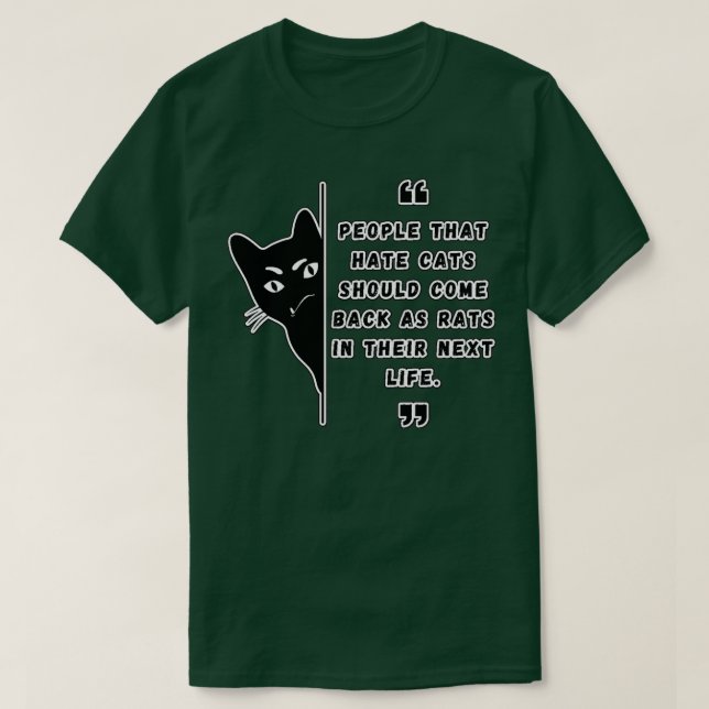 Personer som hatar katter, klöver, katter och Rått T Shirt (Design framsida)