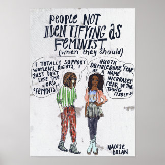 Personer som inte identifierar sig som feminist poster