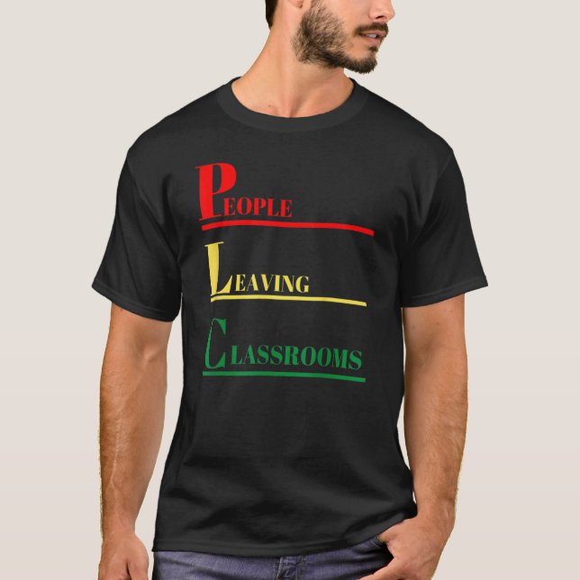 Personer som Lämnar klassrum Plc 3 T Shirt (Framsida)