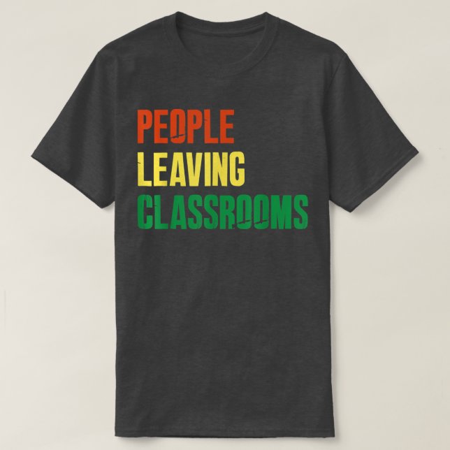 Personer som Lämnar klassrum PLC T Shirt (Design framsida)