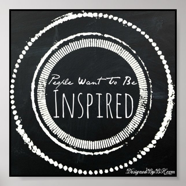 "Personer som vill bli inspirerade" Poster citat - (Framsidan)