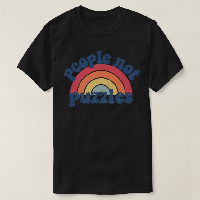 Personer utan pussel Inkluderande av neurodiversit T Shirt (Design framsida)