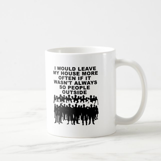Personer utanför Funny Mug Kaffemugg (Höger)