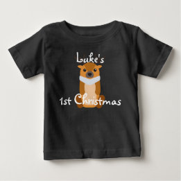Personifiera baby den gulliga renen för första jul t-shirt