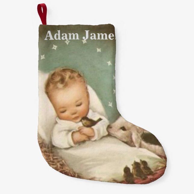 Personifiera babyen Jesus Liten Julstrumpa (Framsidan)