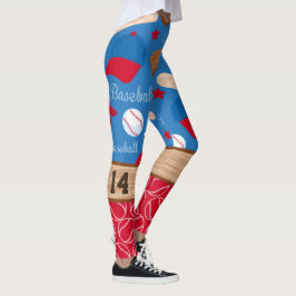 PERSONIFIERA BASEBALL NUMRERAR det sportiga Leggings