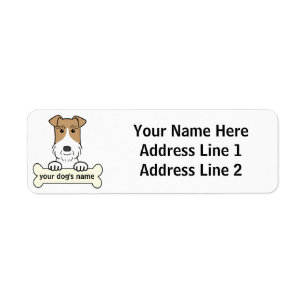 Personifiera binder foxterrier returadress etikett