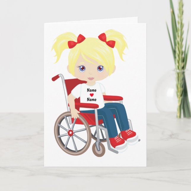 Personifiera Blond Tjej Kort (Framsida)