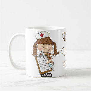 Personifiera brunettsjuksköterskagåvor! kaffemugg