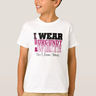Personifiera Burgundy & vithuvudnackecancer Tee