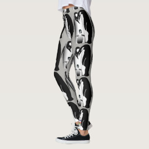 Personifiera damasker för pingvinYogagenomkörare Leggings