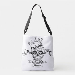 Personifiera day of the dead Crossbody hänger lö Axelväska