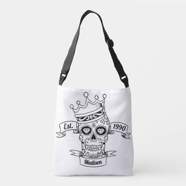 Personifiera day of the dead Crossbody hänger lös Axelväska (Baksida)