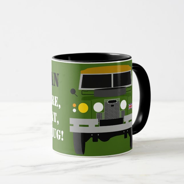 Personifiera den brittiska arméveteranLand Rover Mugg (Framsida höger)