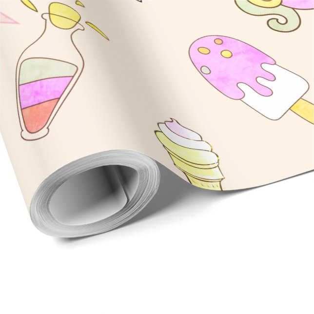 Personifiera den kända födelsedagsfesten för presentpapper (Rullad Hörn)