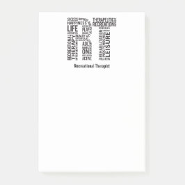 Personifiera den kända fritids- terapeuten RT Post-it Block