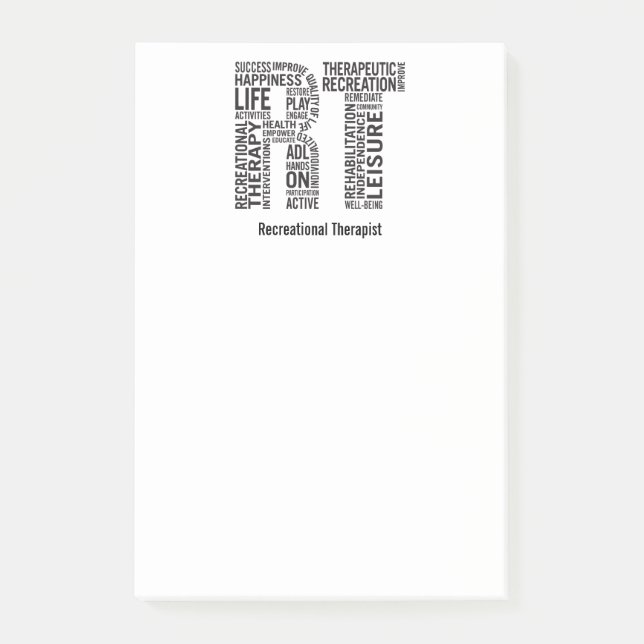 Personifiera den kända fritids- terapeuten RT Post-it Block (Framsida)