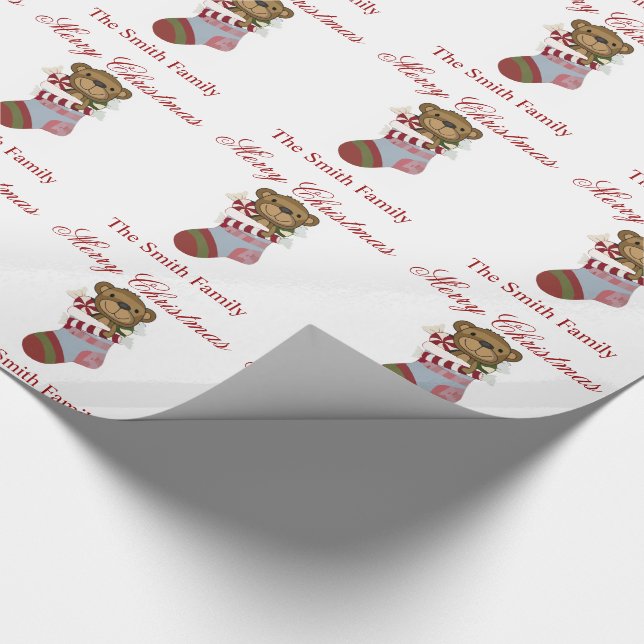 Personifiera den kända nallen som lagerför papper presentpapper (Hörn)