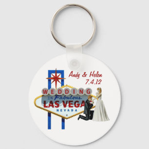 Personifiera den Las Vegas bröllopminnessaken Nyckelring