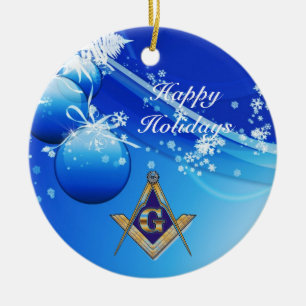 Personifiera den Masonic emblemen Julgransprydnad Keramik