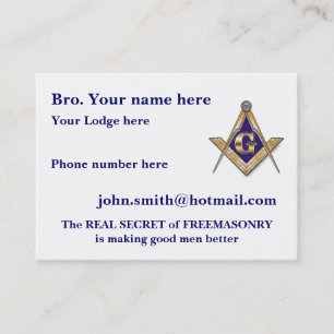 PERSONIFIERA DEN MASONIC FARS DAG VISITKORT