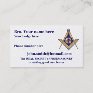 Personifiera den Masonic & Shriners emblemen Visitkort