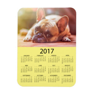 Personifiera denna 2017 mini- kylskåpkalender magnet