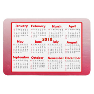 Personifiera denna 2018 mini- kylskåpkalender magnet